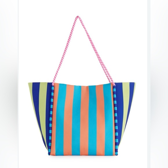 Everything But Water Handbags - (NWT) Vibrant Striped Tote Bag